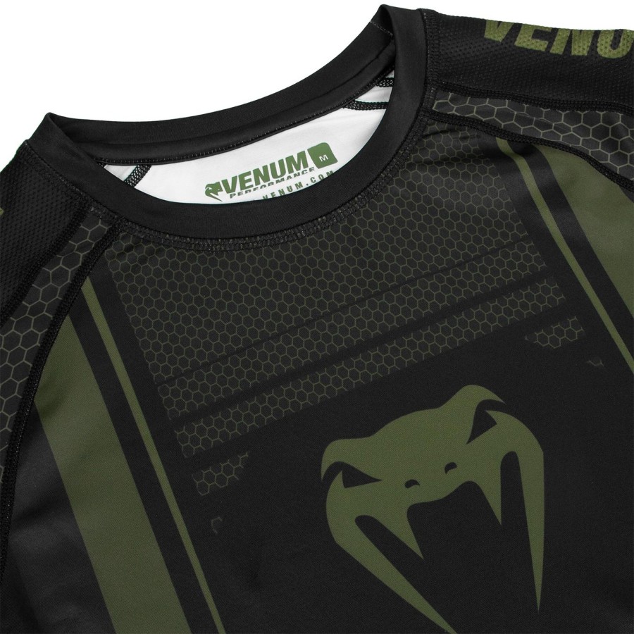 rashguard venum technical 2.0 – krótki rękaw – czarnykhaki – ekskluzywny
