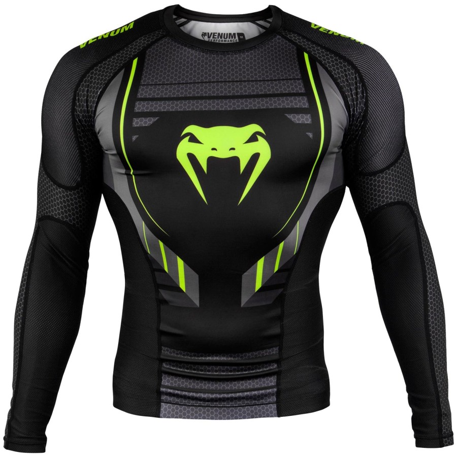 rashguard venum technical 2.0 z długim rękawem – czarno-żółty