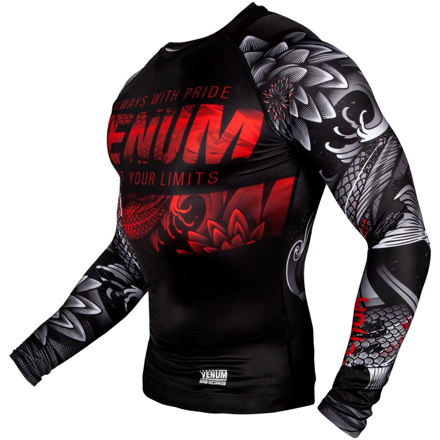 rashguard venum koi 2.0 – długie rękawy – czarno-biały