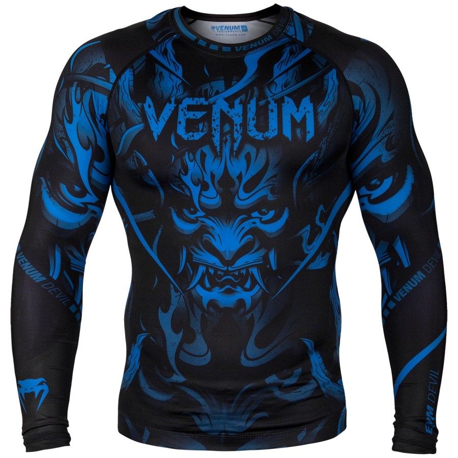 rashguard venum devil – długie rękawy – granatowyczarny