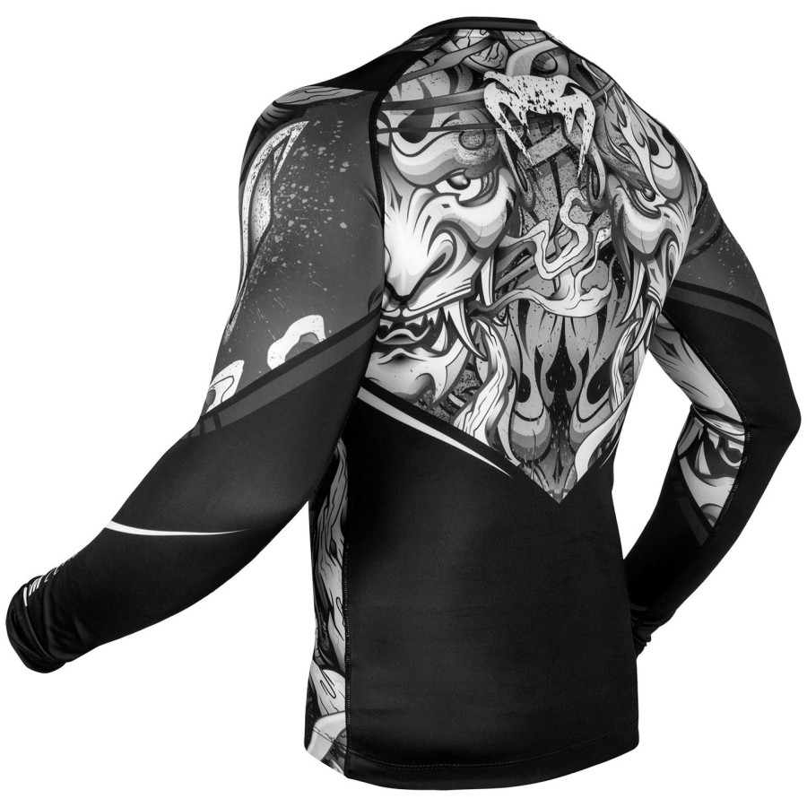 rashguard venum devil – długie rękawy – białyczarny