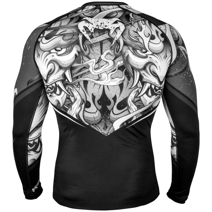 rashguard venum devil – długie rękawy – białyczarny