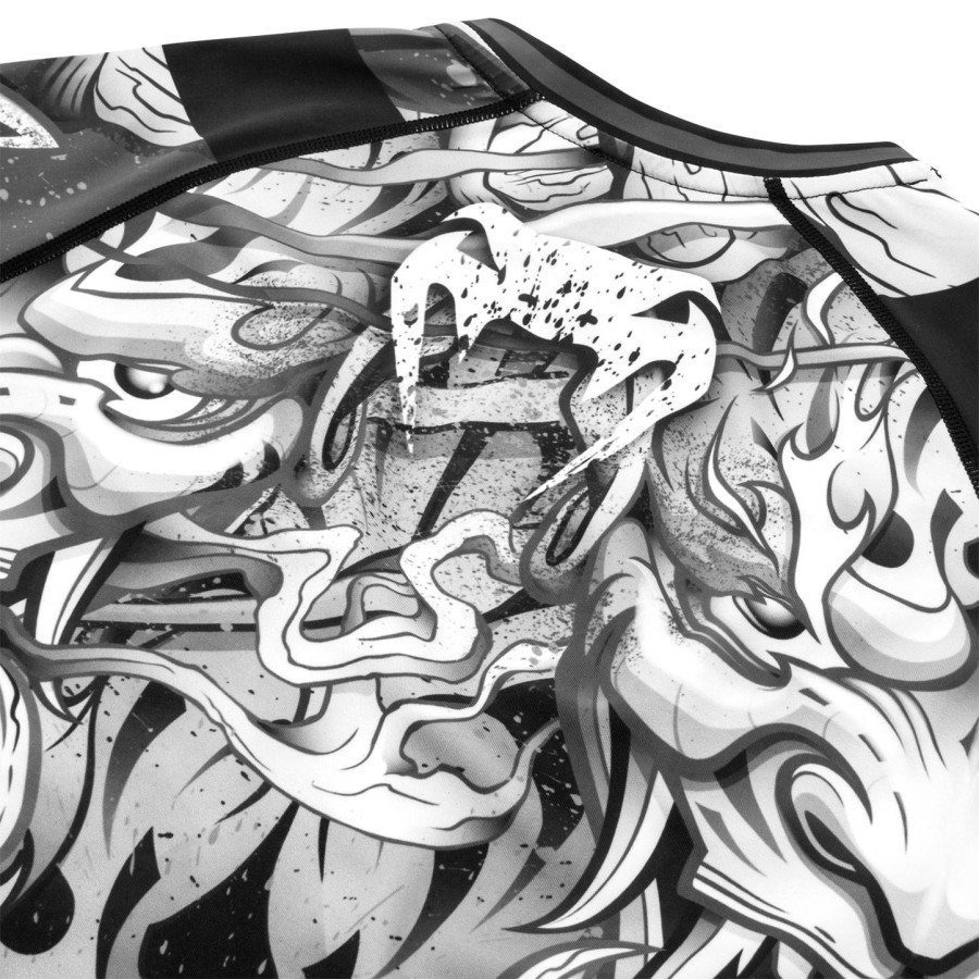 rashguard venum devil – długie rękawy – białyczarny