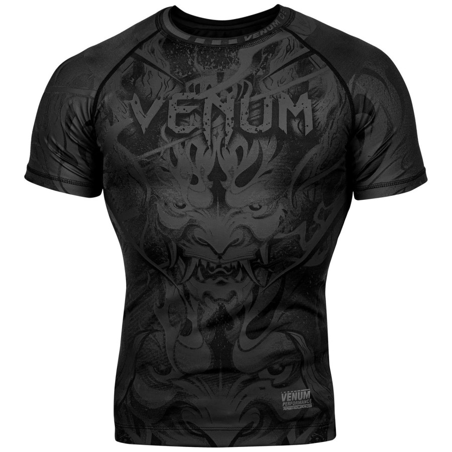 rashguard venum devil – krótki rękaw – czarnyczarny