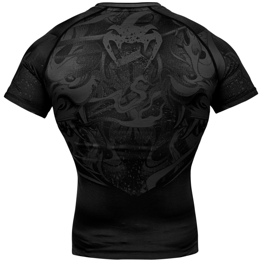 rashguard venum devil – krótki rękaw – czarnyczarny