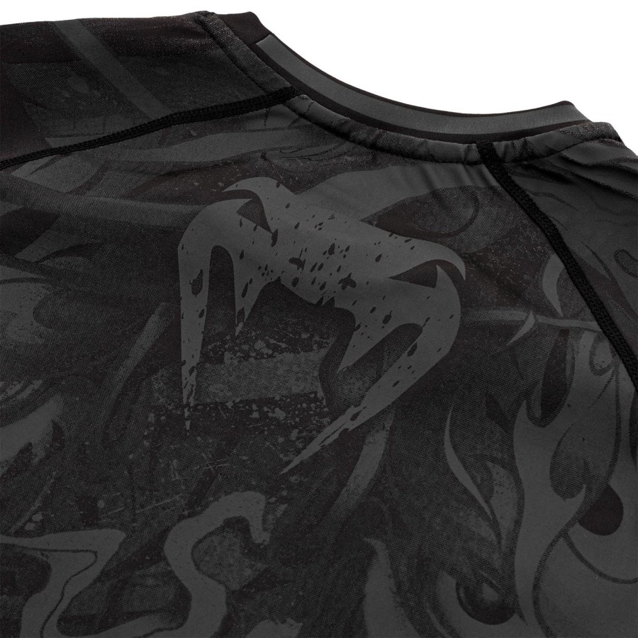 rashguard venum devil – krótki rękaw – czarnyczarny