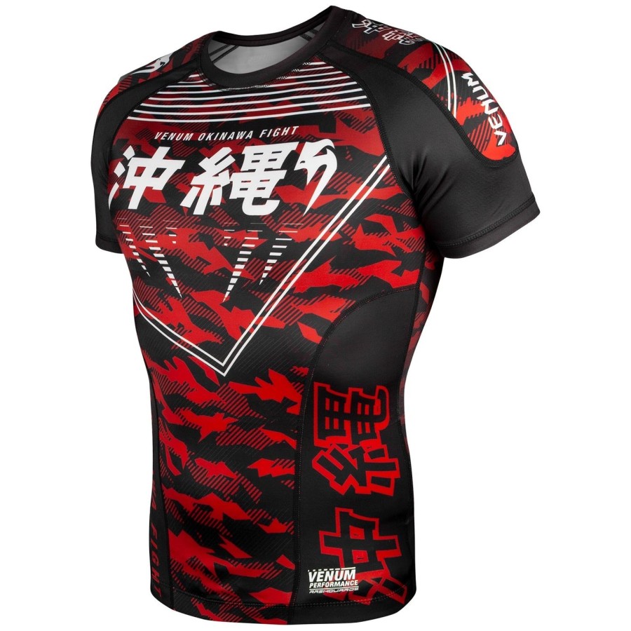 rashguard venum okinawa 2.0 – krótki rękaw – czarno-biało-czerwony