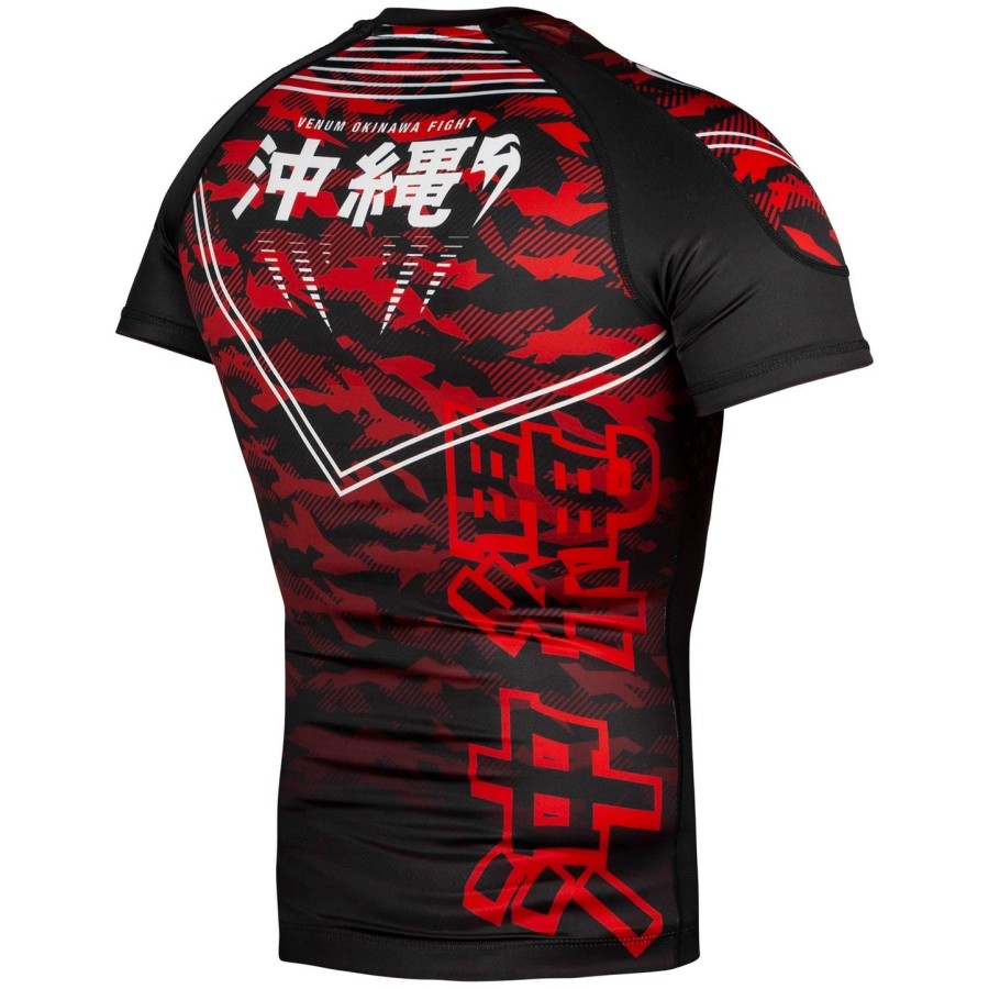 rashguard venum okinawa 2.0 – krótki rękaw – czarno-biało-czerwony