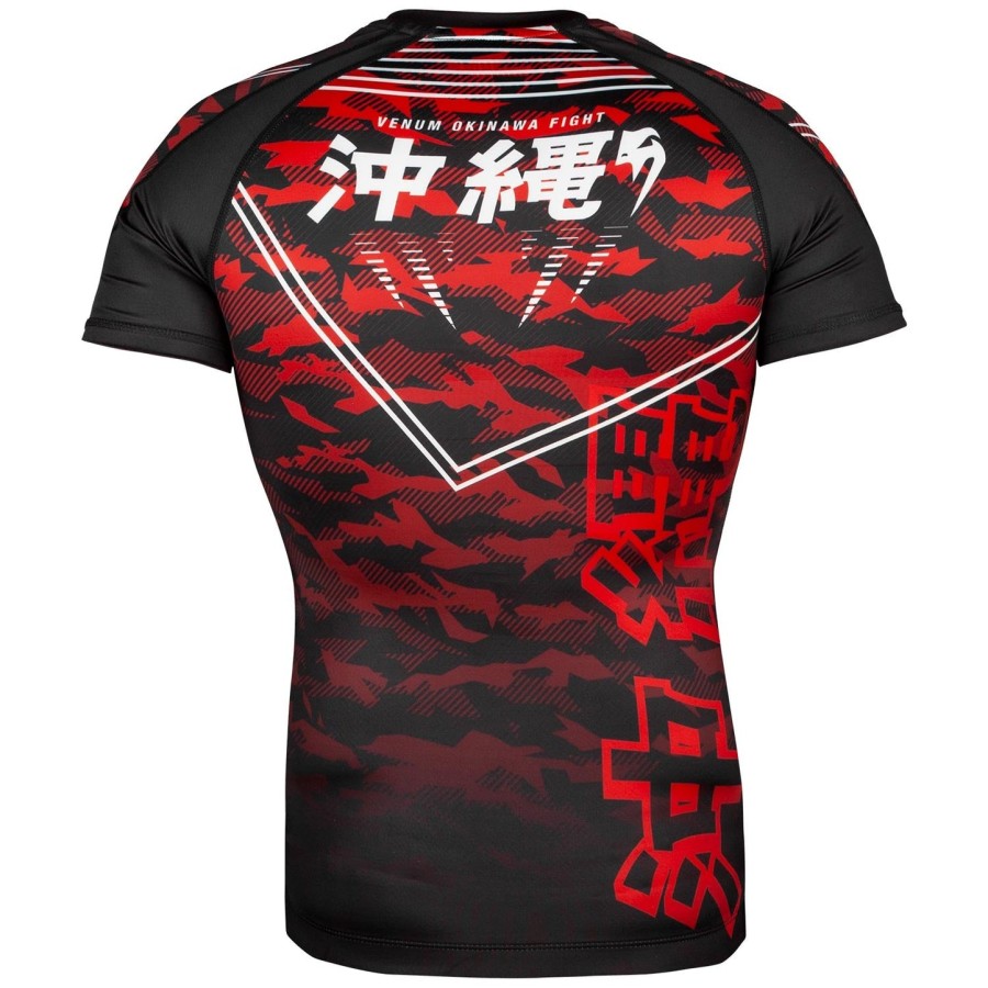 rashguard venum okinawa 2.0 – krótki rękaw – czarno-biało-czerwony