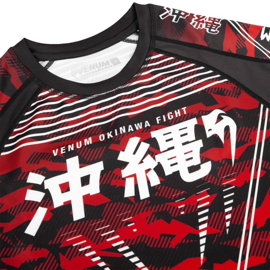 rashguard venum okinawa 2.0 – krótki rękaw – czarno-biało-czerwony