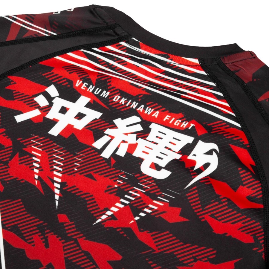 rashguard venum okinawa 2.0 – krótki rękaw – czarno-biało-czerwony