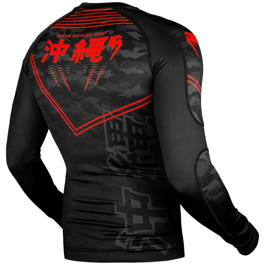 rashguard venum okinawa 2.0 – długie rękawy – czarno-czerwony
