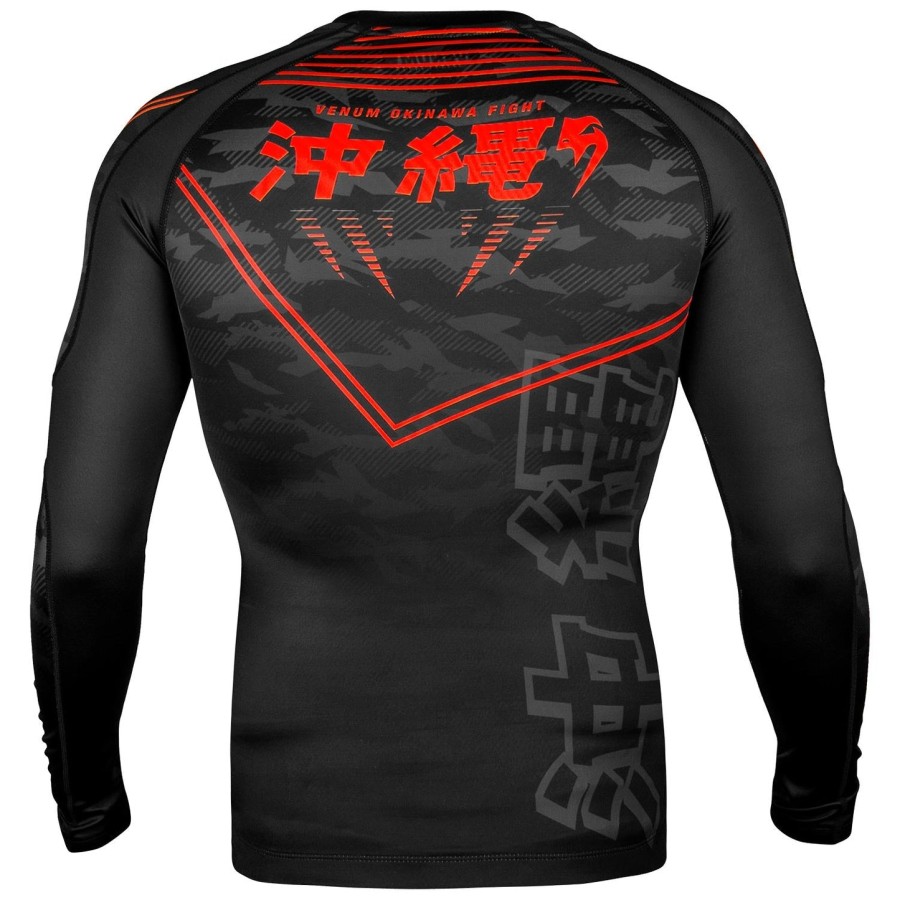 rashguard venum okinawa 2.0 – długie rękawy – czarno-czerwony
