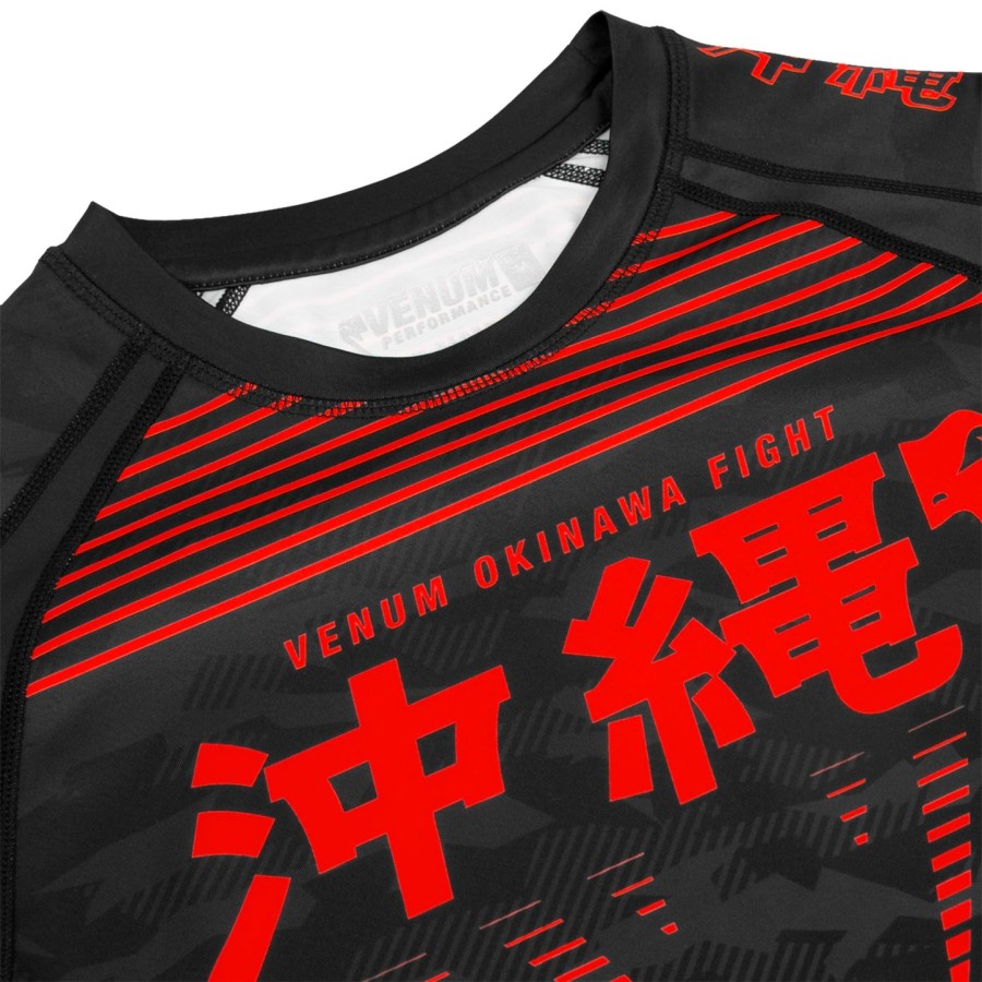 rashguard venum okinawa 2.0 – długie rękawy – czarno-czerwony