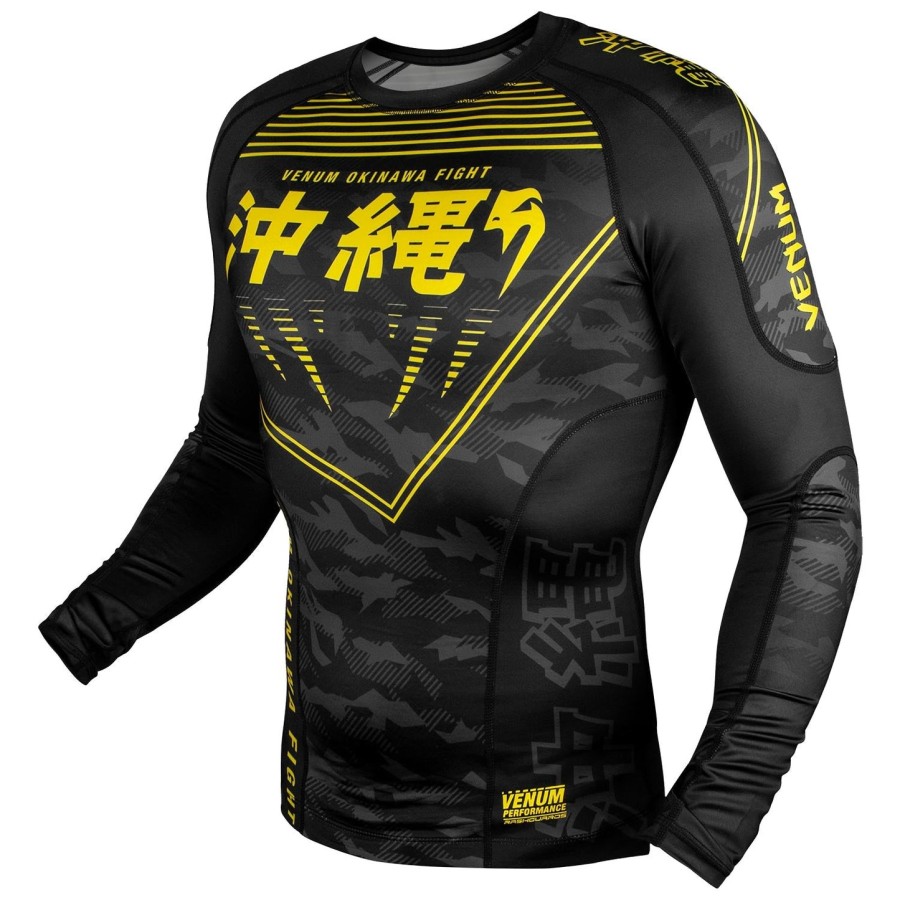 rashguard venum okinawa 2.0 – długie rękawy – czarnyŻółty