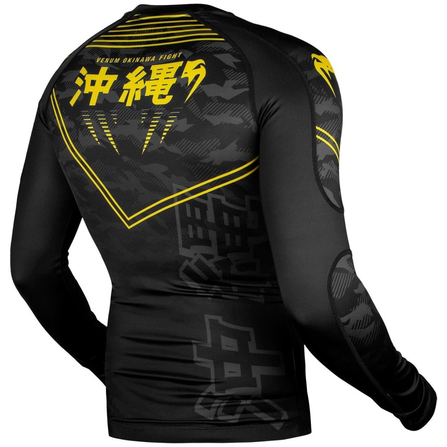 rashguard venum okinawa 2.0 – długie rękawy – czarnyŻółty
