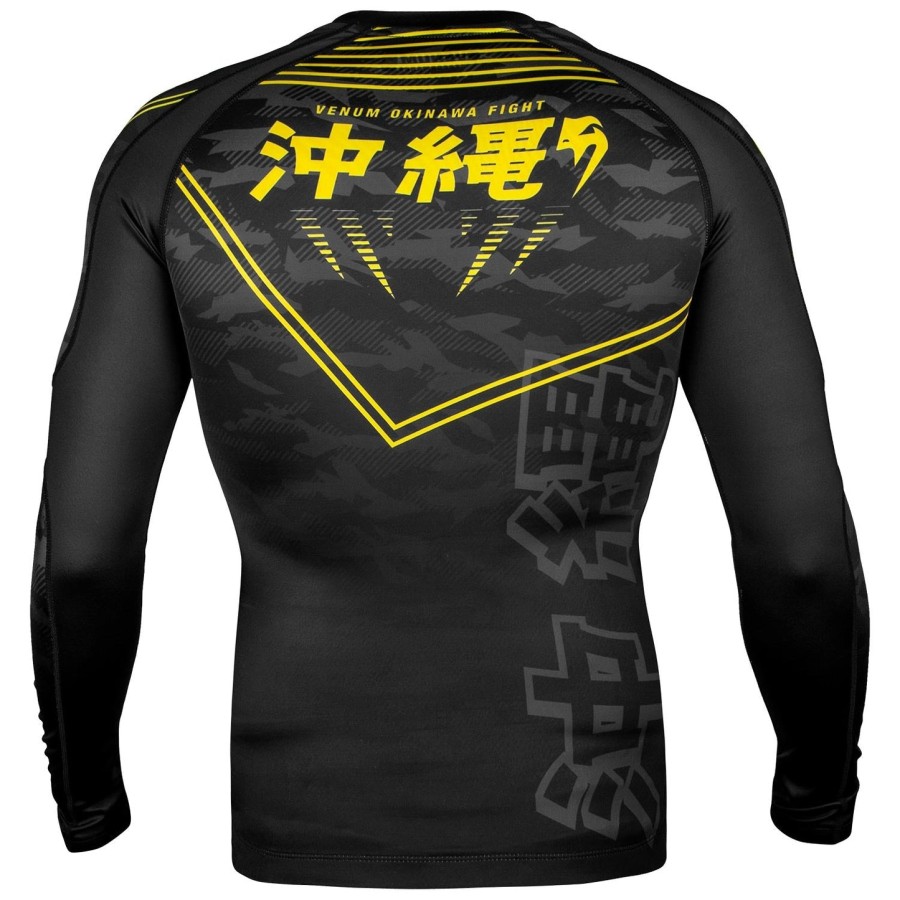 rashguard venum okinawa 2.0 – długie rękawy – czarnyŻółty