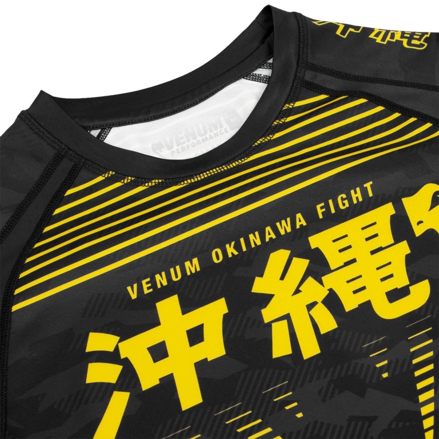 rashguard venum okinawa 2.0 – długie rękawy – czarnyŻółty