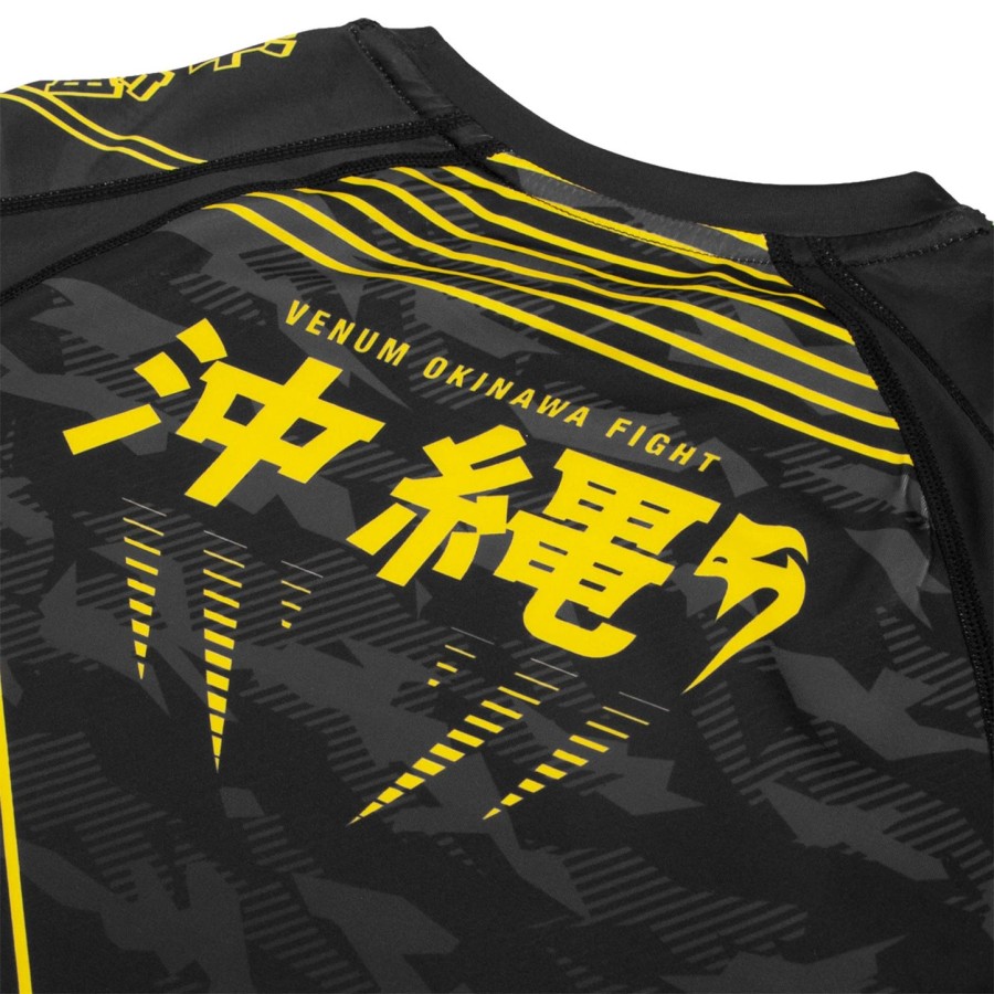 rashguard venum okinawa 2.0 – długie rękawy – czarnyŻółty