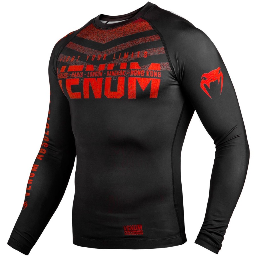 rashguard venum signature – długie rękawy – czarno-czerwony