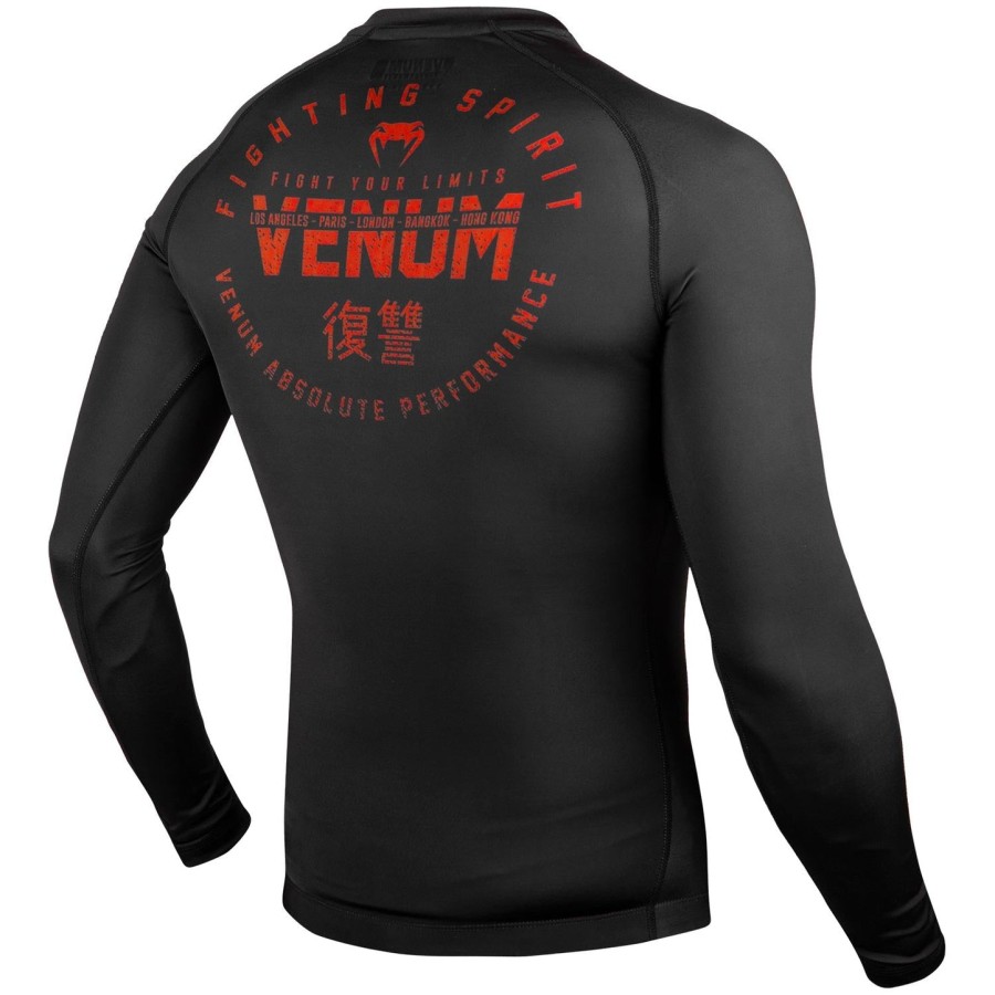 rashguard venum signature – długie rękawy – czarno-czerwony