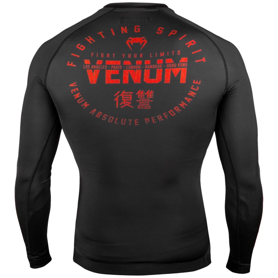 rashguard venum signature – długie rękawy – czarno-czerwony