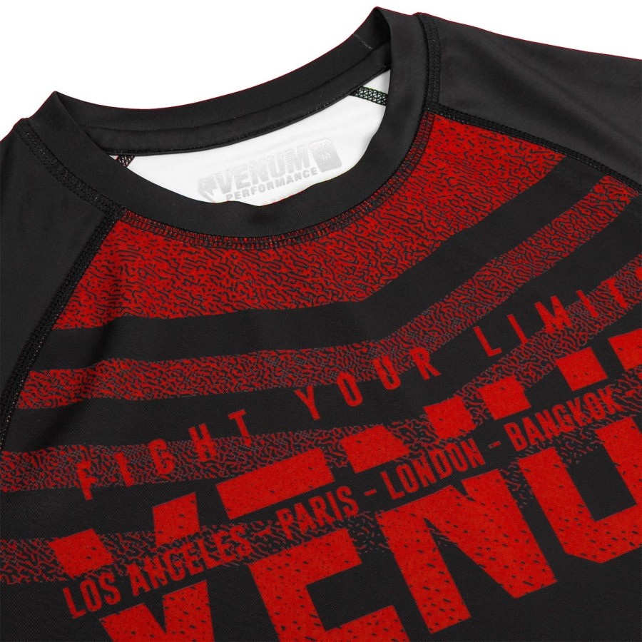 rashguard venum signature – długie rękawy – czarno-czerwony