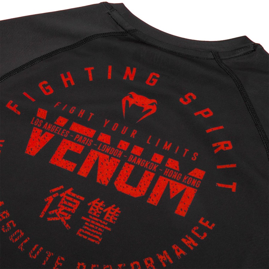 rashguard venum signature – długie rękawy – czarno-czerwony