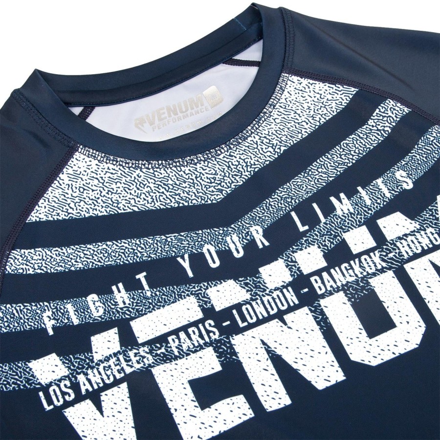 rashguard venum signature – długie rękawy – granatowybiały