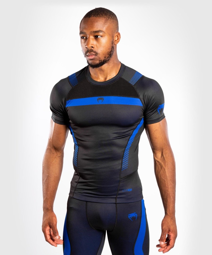 rashguard venum nogi 3.0 – krótki rękaw – czarno-niebieski