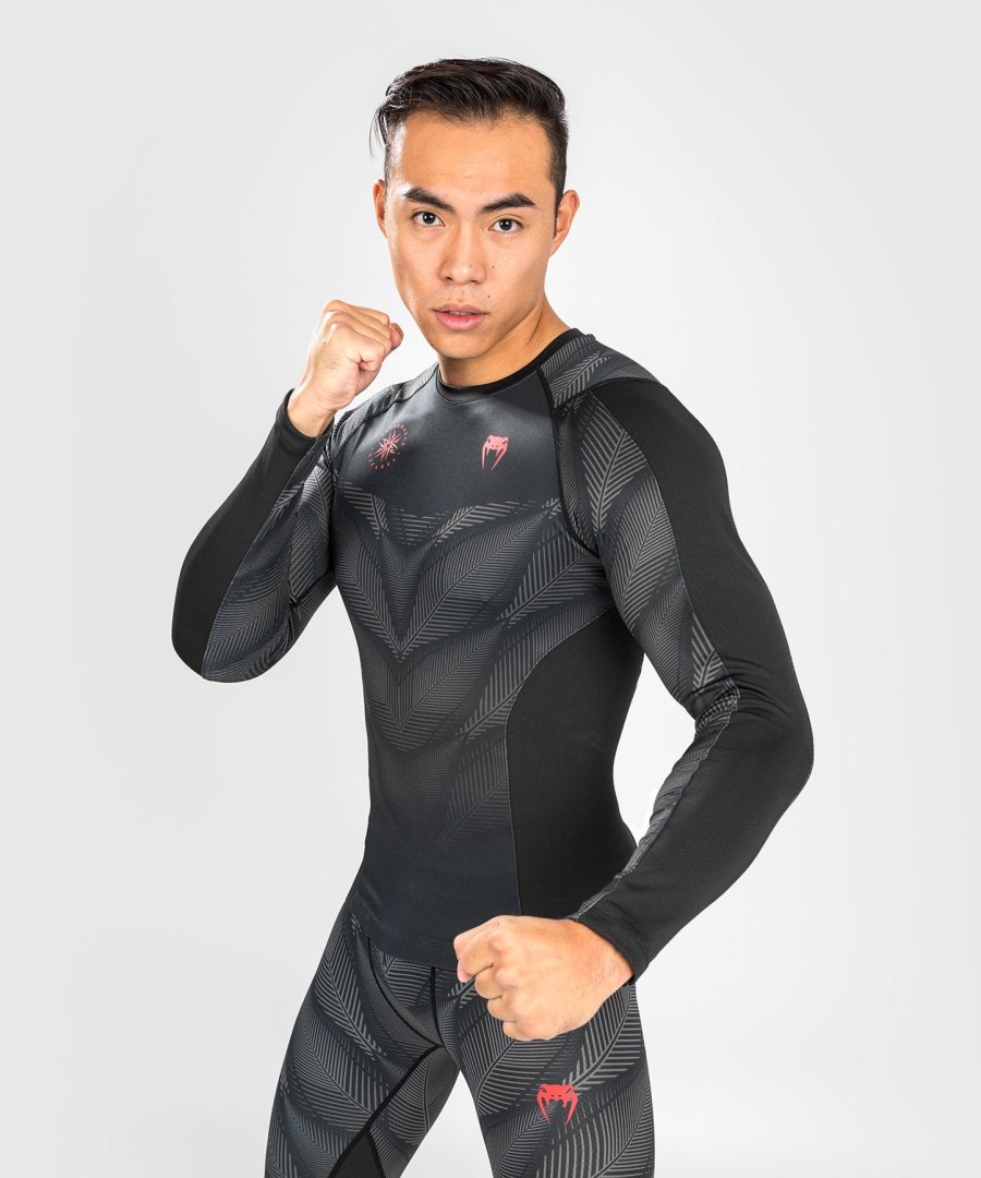 rashguard venum phantom z długim rękawem – czarno-czerwony