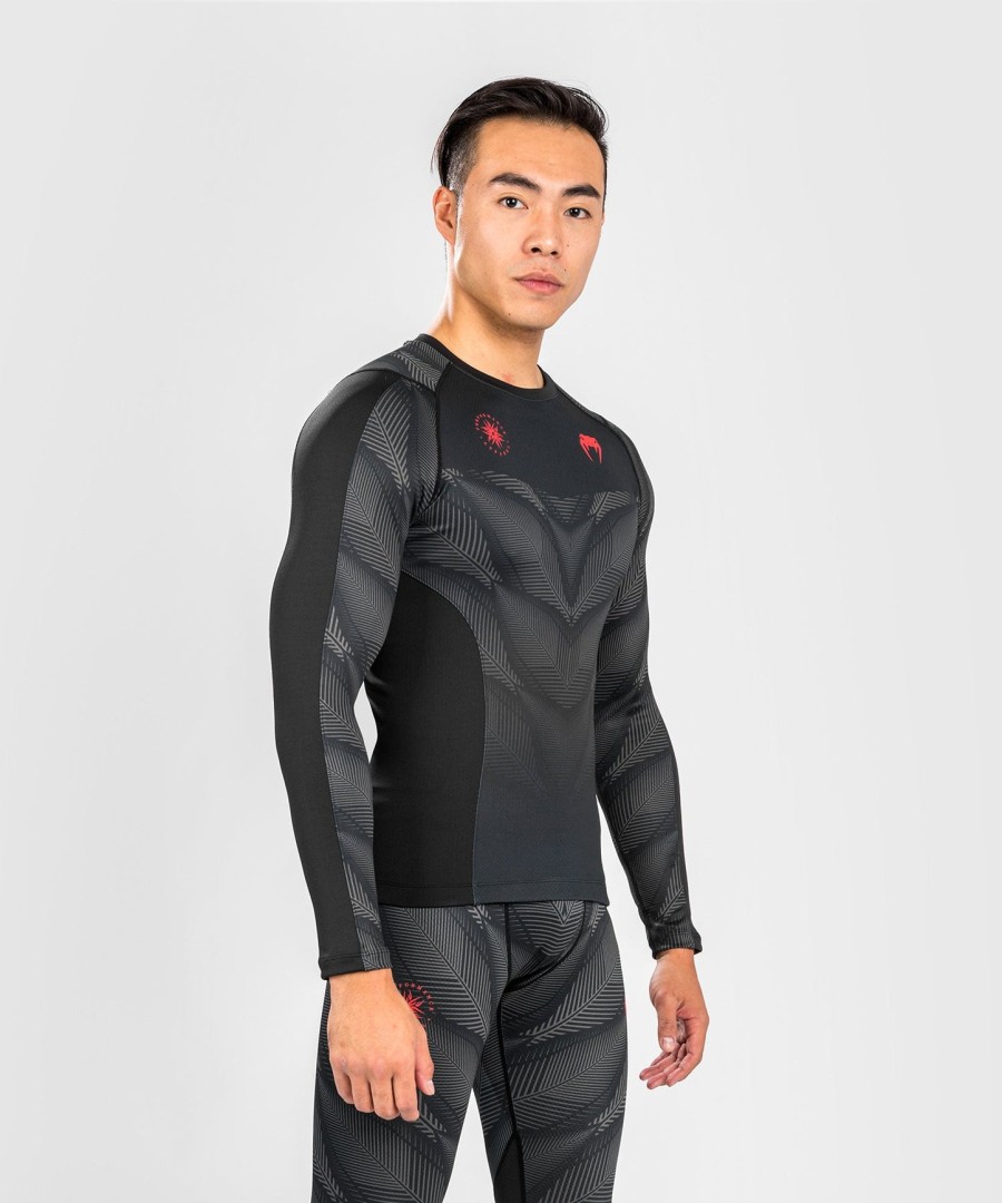 rashguard venum phantom z długim rękawem – czarno-czerwony