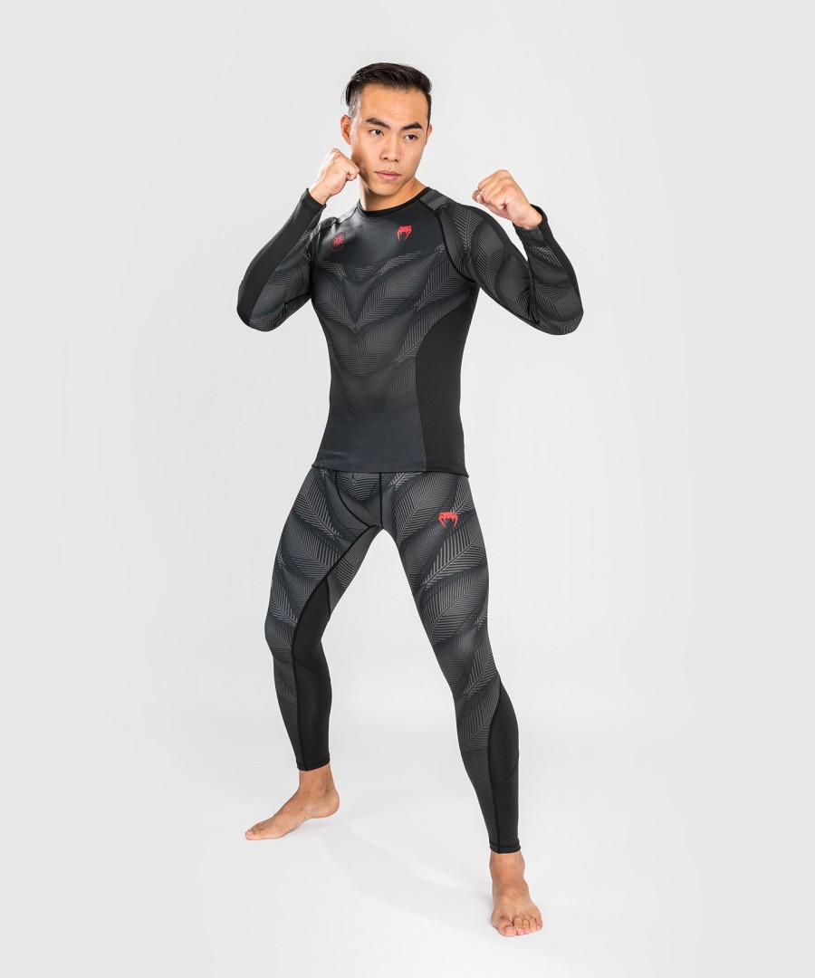 rashguard venum phantom z długim rękawem – czarno-czerwony