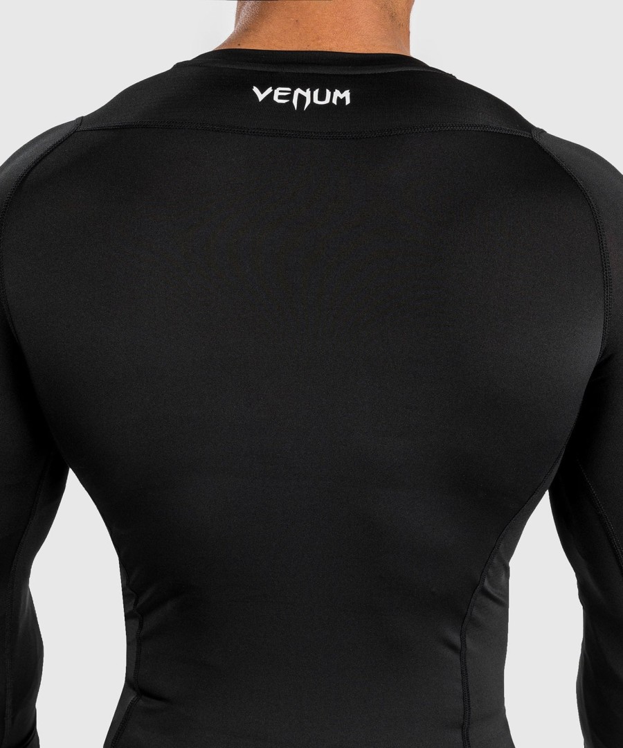 rashguard venum attack z długim rękawem dla mężczyzn – czarno-szary