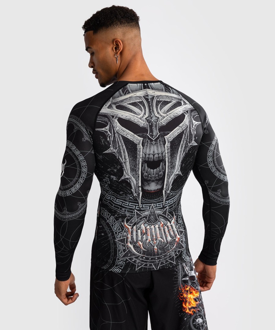rashguard venum gladiator 5.0 z długim rękawem dla mężczyzn – czarno-srebrny