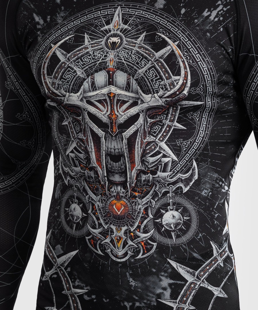 rashguard venum gladiator 5.0 z długim rękawem dla mężczyzn – czarno-srebrny