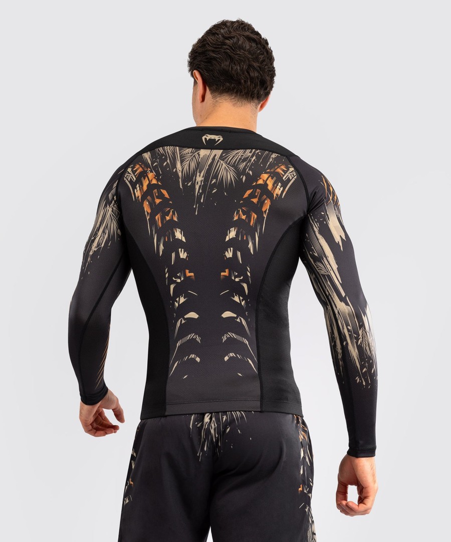 rashguard venum tiger men z długim rękawem – czarnyneonowo-pomarańczowy