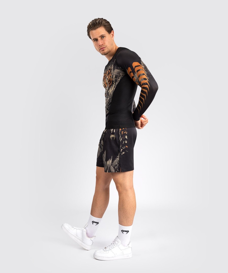 rashguard venum tiger men z długim rękawem – czarnyneonowo-pomarańczowy