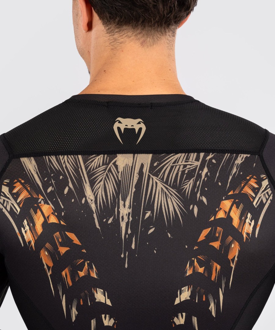 rashguard venum tiger men z długim rękawem – czarnyneonowo-pomarańczowy