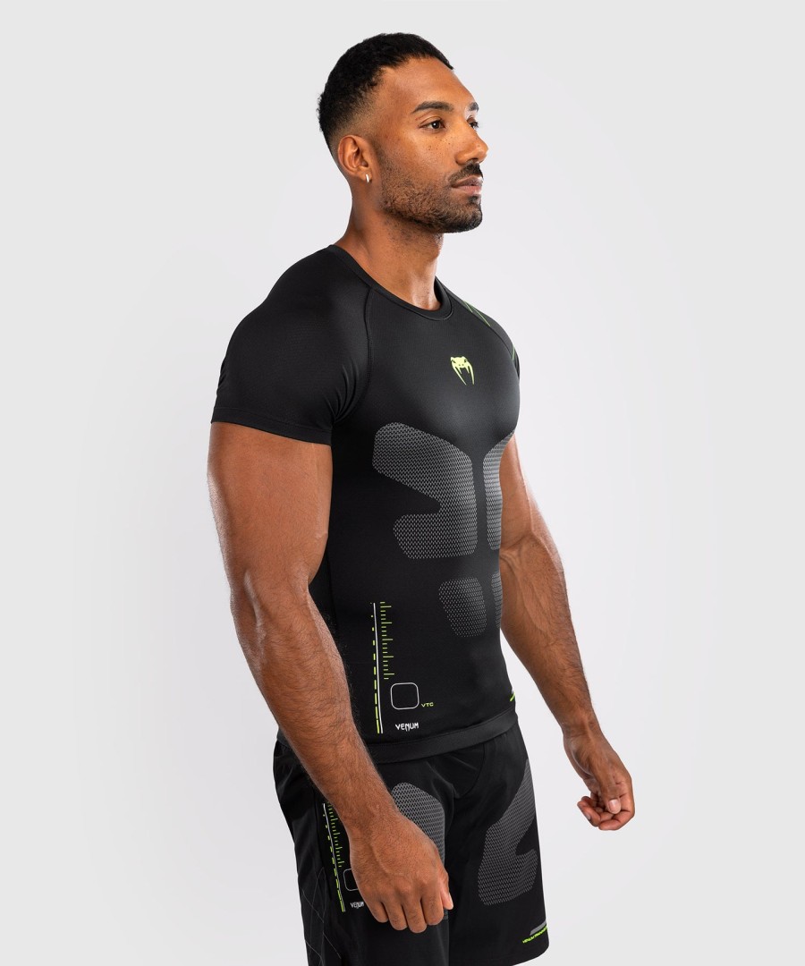 rashguard venum training camp 4.0 z krótkim rękawem – czarnyneonowozielony