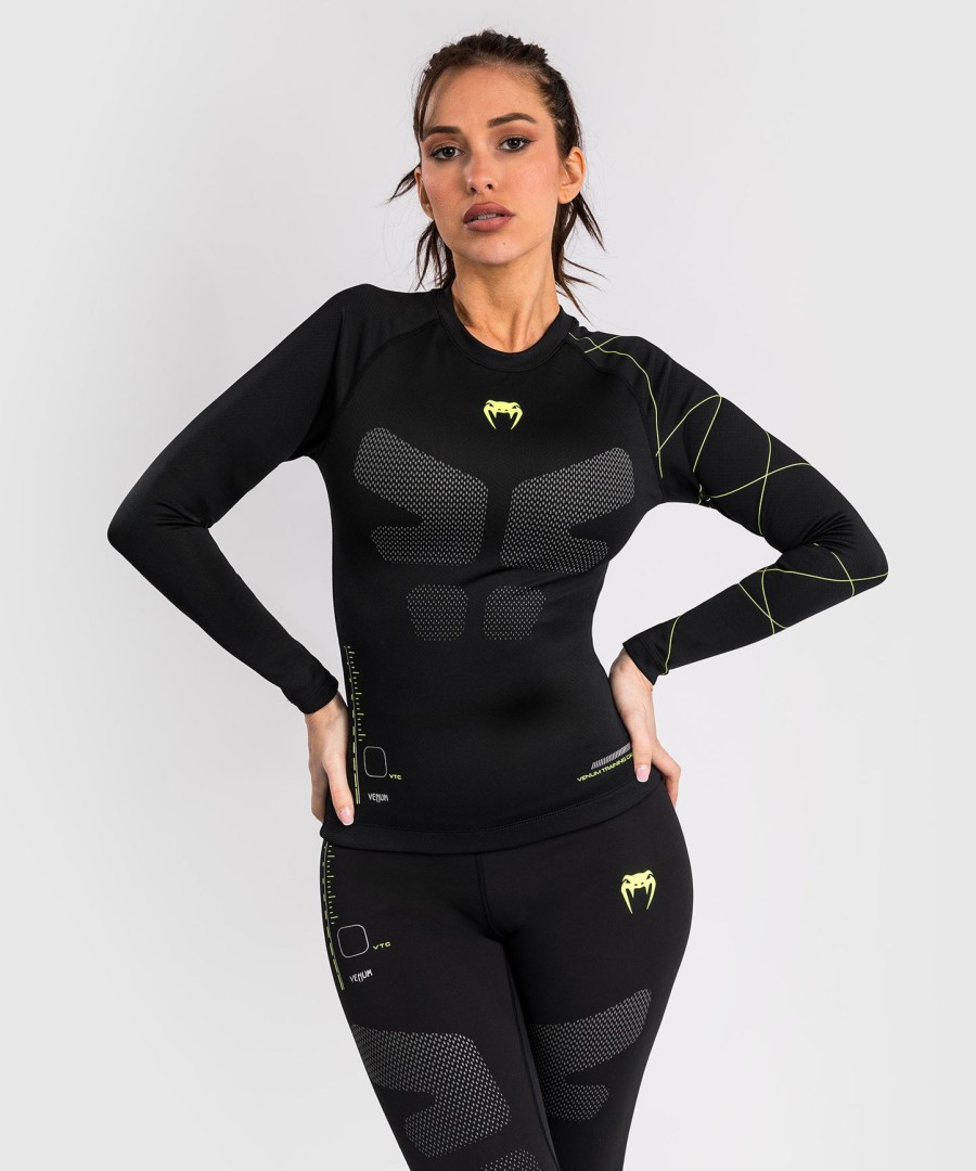 rashguard venum training camp 4.0 z długim rękawem – czarnyneonowozielony