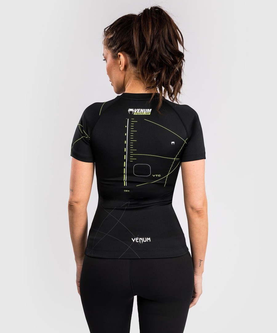 rashguard venum training camp 4.0 z krótkim rękawem – czarnyneonowozielony