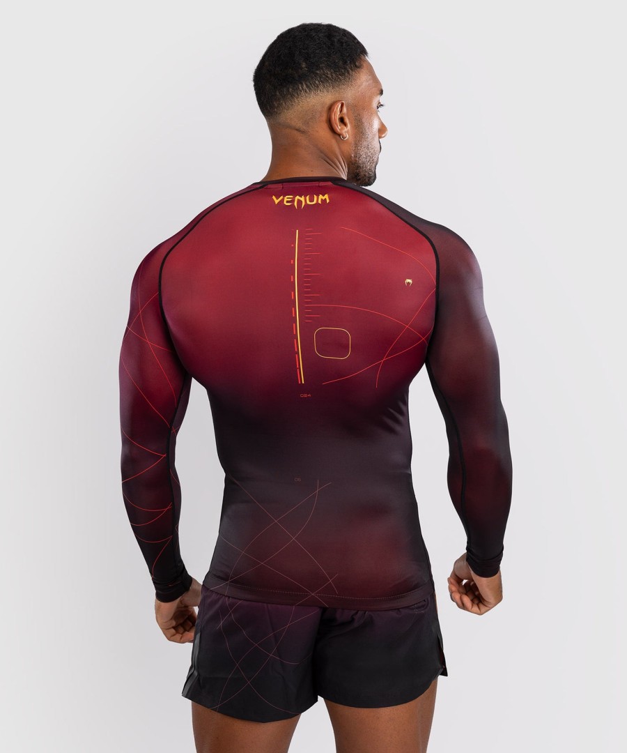 rashguard venum tactical xt men z długim rękawem – czarnybordowyzłoty
