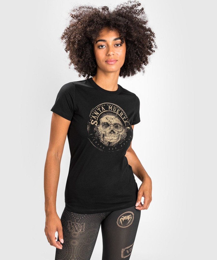 koszulka santa muerte dark side venum damska - czarno-brązowa