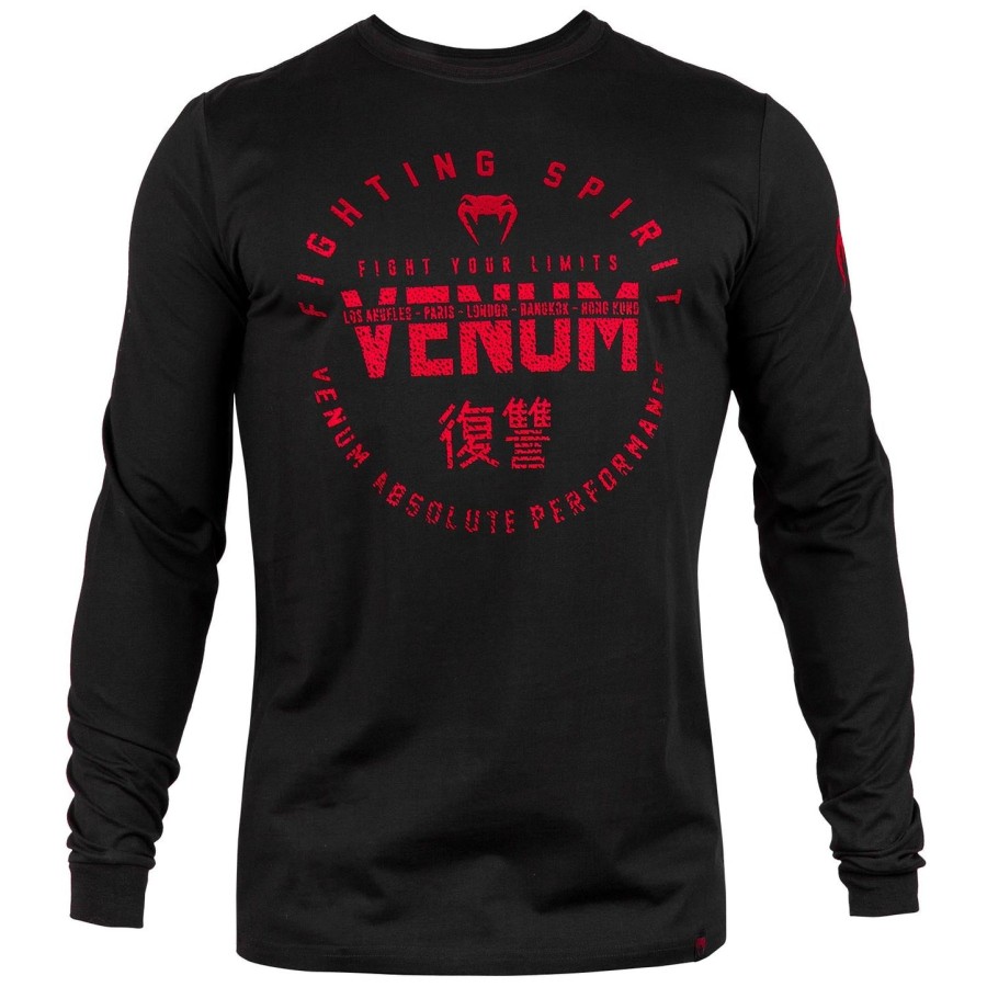 koszulka venum signature – długie rękawy – czarno-czerwona