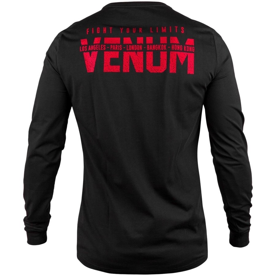 koszulka venum signature – długie rękawy – czarno-czerwona