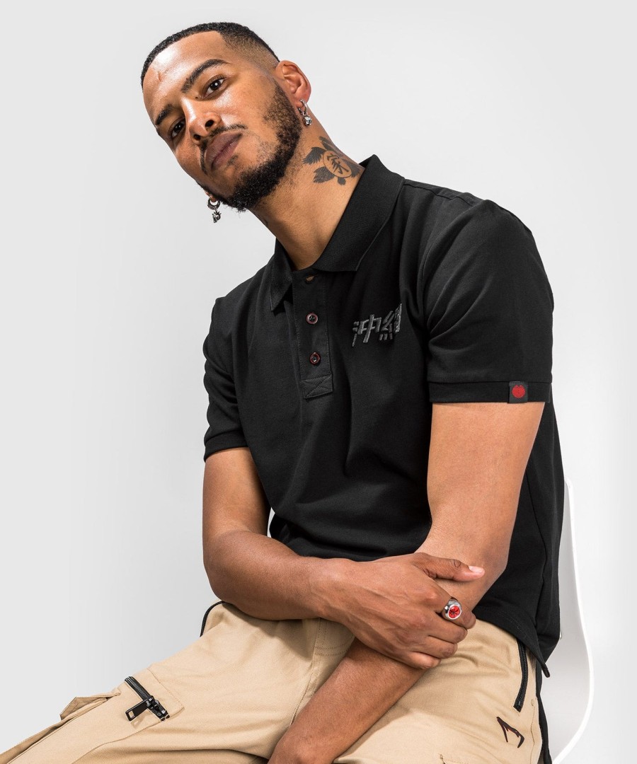 koszulka polo venum okinawa 3.0 - czarno-czerwona