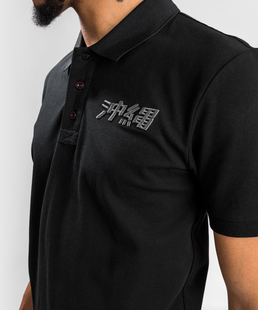 koszulka polo venum okinawa 3.0 - czarno-czerwona