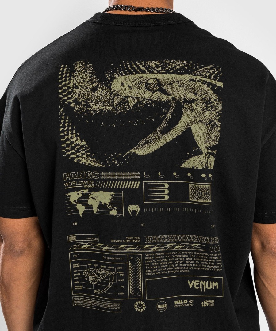 koszulka venum fangs – krój oversize – czarna
