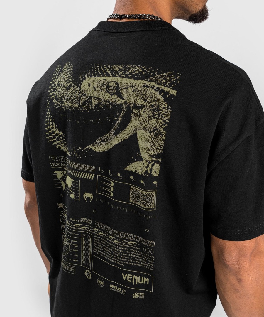 koszulka venum fangs – krój oversize – czarna